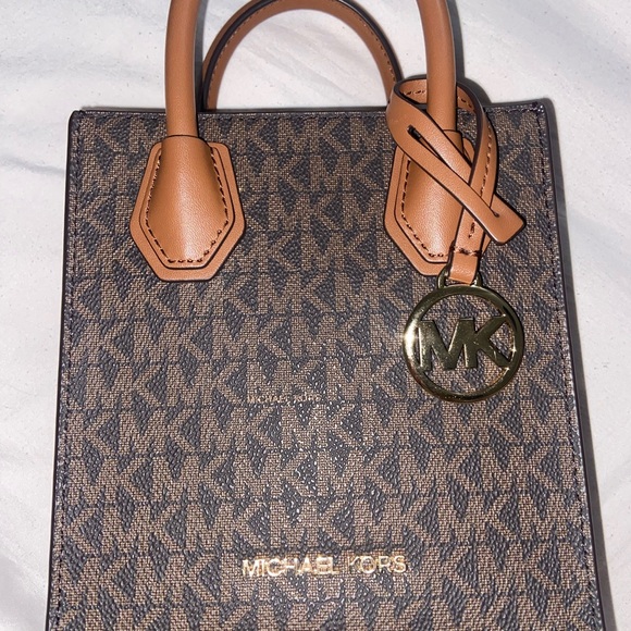 Michael Kors Signature Brown and Tan Mini Bag - Picture 1 of 4